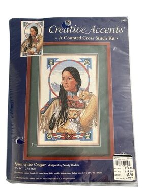 Creative Accent ‘Spirit of the Cougar’ Counted Cross Stitch Kit by Sandy Bodine